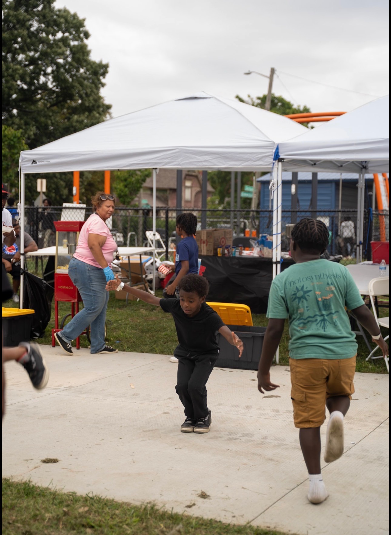 Kids enjoying community event